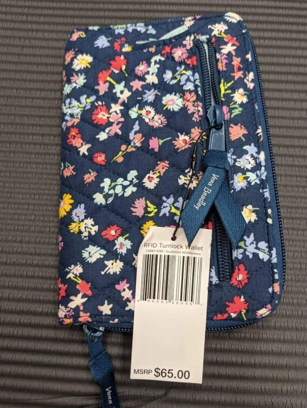 Vera Bradley Floral RFID Turnlock Wallet - Picture 2 of 4